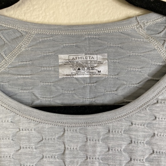 Athleta top shirt women’s medium long-sleeve stretchy grey - Picture 2 of 5